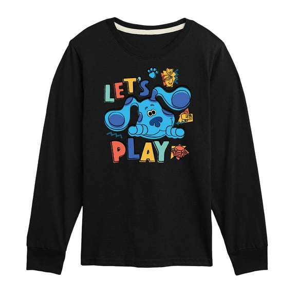 Blue's Clues & You! - Let's Play - Toddler & Youth Long Sleeve Graphic T-Shirt