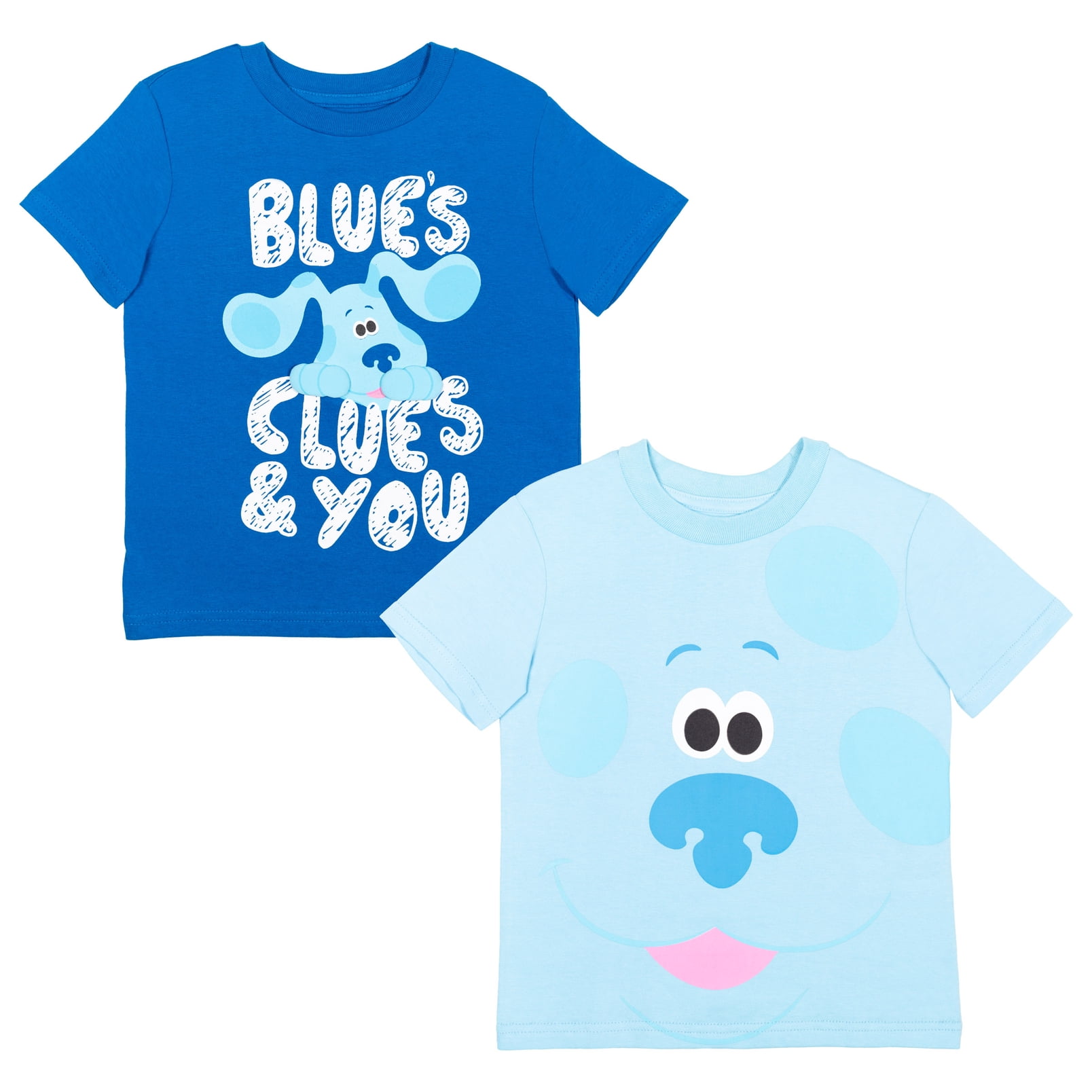Blue's Clues & You! Little Boys 2 Pack T Shirts Toddler to Little Kid