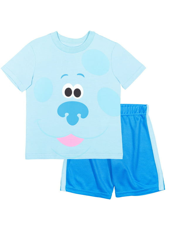 Blue's Clues & You! Little Boys T-Shirt and Mesh Shorts Outfit Set Toddler to Little Kid