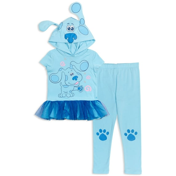 Blue's Clues & You! Little Girls Cosplay Costume T-Shirt Dress Leggings Infant to Little Kid