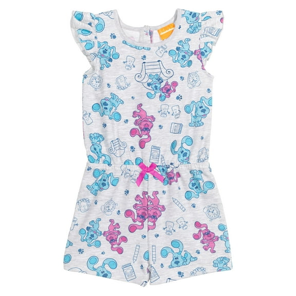 Blue's Clues & You! Little Girls Sleeveless Romper Infant to Little Kid