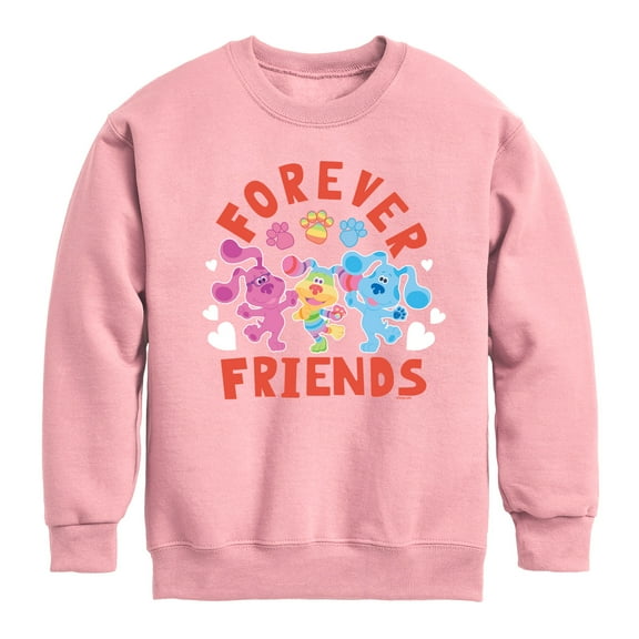 Blue's Clues & You! - Magenta & Blue - Forever Friends - Toddler & Youth Crewneck Fleece Sweatshirt