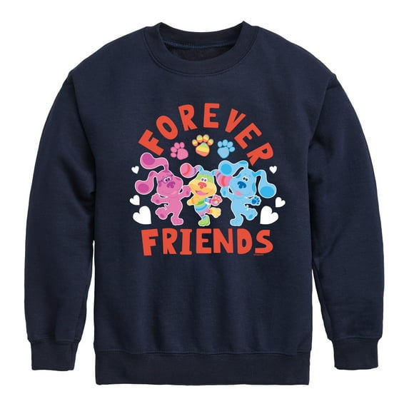Blue's Clues & You! - Magenta & Blue - Forever Friends - Toddler & Youth Crewneck Fleece Sweatshirt