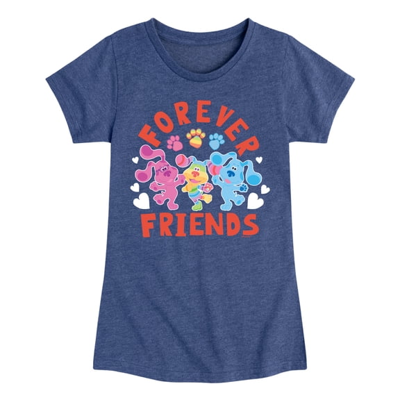 Blue's Clues & You! - Magenta & Blue - Forever Friends - Toddler & Youth Girls Short Sleeve Graphic T-Shirt
