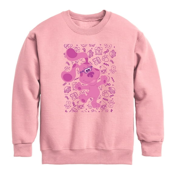 Blue's Clues & You! - Magenta Excited - Toddler & Youth Crewneck Fleece Sweatshirt
