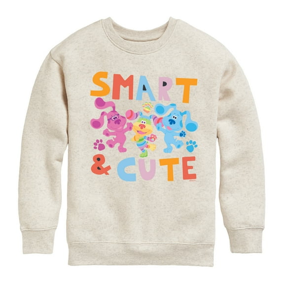 Blue's Clues & You! - Smart & Cute - Toddler & Youth Crewneck Fleece Sweatshirt