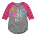 thumbnail image 1 of Blue's Clues & You! - Smart & Cute - Toddler & Youth Girls Raglan Graphic T-Shirt, 1 of 4