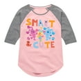 thumbnail image 1 of Blue's Clues & You! - Smart & Cute - Toddler & Youth Girls Raglan Graphic T-Shirt, 1 of 4
