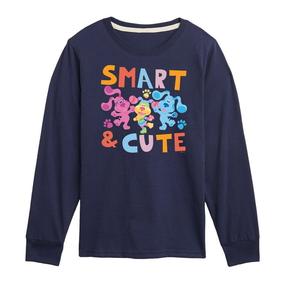 Blue's Clues & You! - Smart & Cute - Toddler & Youth Long Sleeve Graphic T-Shirt