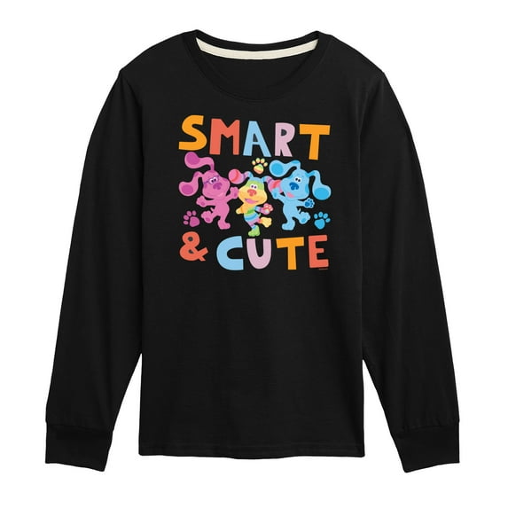 Blue's Clues & You! - Smart & Cute - Toddler & Youth Long Sleeve Graphic T-Shirt