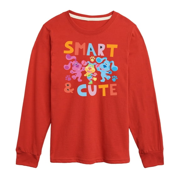 Blue's Clues & You! - Smart & Cute - Toddler & Youth Long Sleeve Graphic T-Shirt