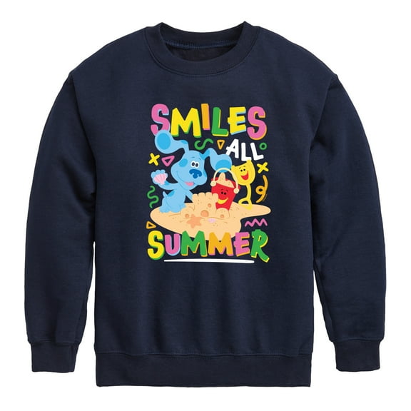 Blue's Clues & You! - Smiles All Summer - Toddler & Youth Crewneck Fleece Sweatshirt