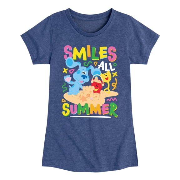 Blue's Clues & You! - Smiles All Summer - Toddler & Youth Girls Short Sleeve Graphic T-Shirt