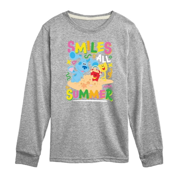 Blue's Clues & You! - Smiles All Summer - Toddler & Youth Long Sleeve Graphic T-Shirt