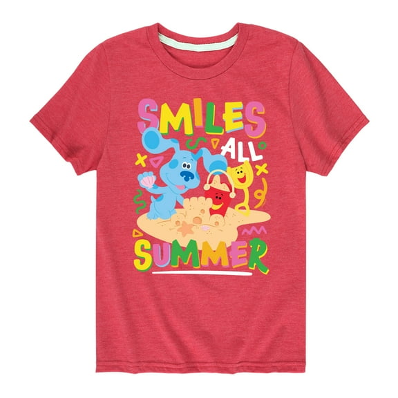 Blue's Clues & You! - Smiles All Summer - Toddler & Youth Short Sleeve Graphic T-Shirt