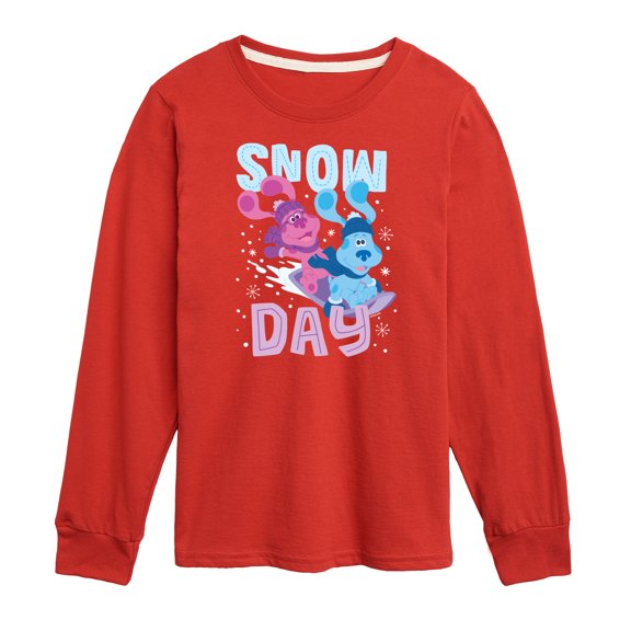 Blue's Clues & You! - Snow Day - Toddler And Youth Long Sleeve Graphic T-Shirt