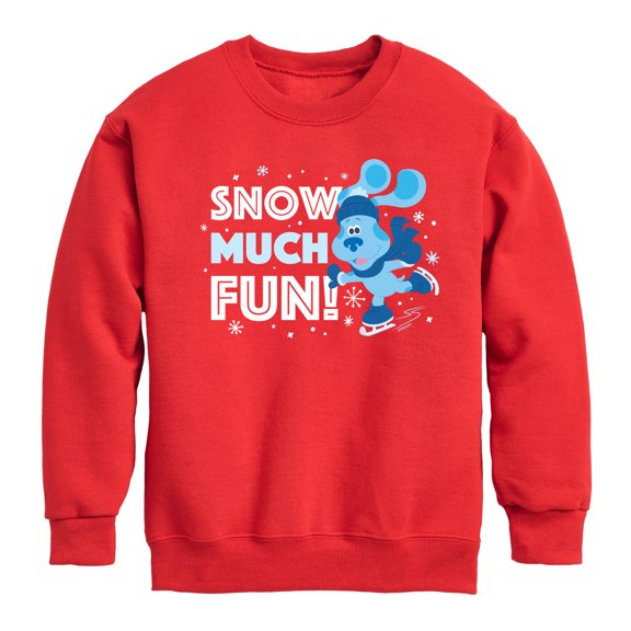 Blue's Clues & You! - Snow Much Fun - Toddler And Youth Crewneck Fleece Sweatshirt