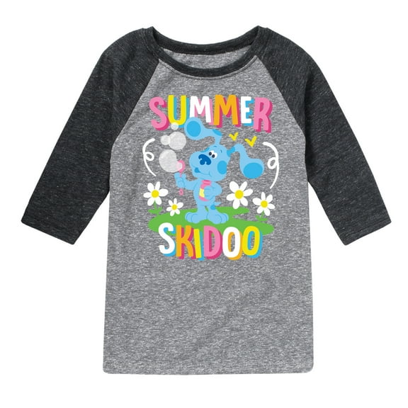 Blue's Clues & You! - Summer Skidoo - Toddler & Youth Raglan Graphic T-Shirt