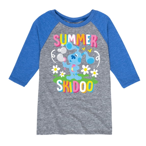 Blue's Clues & You! - Summer Skidoo - Toddler & Youth Raglan Graphic T-Shirt