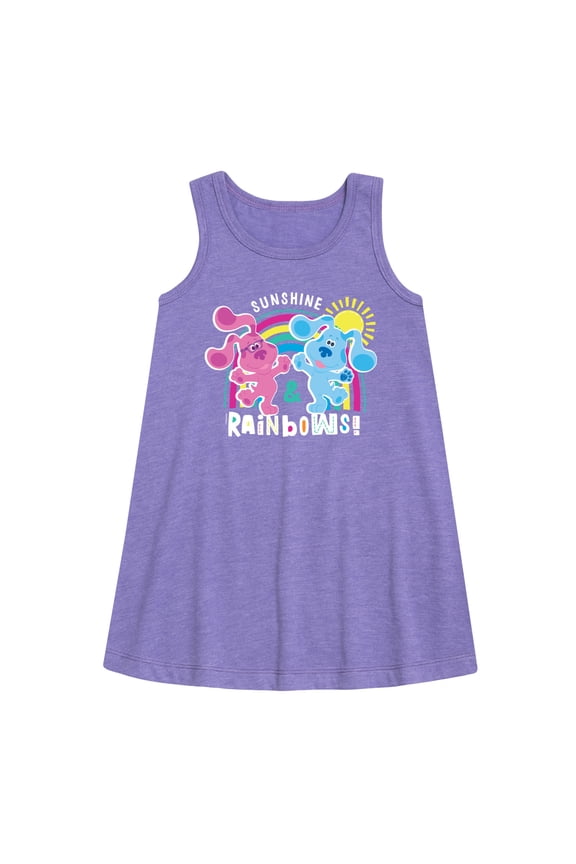 ! - Sunshine and Rainbows - Toddler and Youth Girls A-line Dress