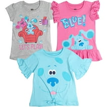 Blue's Clues & You! Toddler Girls 3 Pack Fashion Short Sleeve T-Shirt 4T