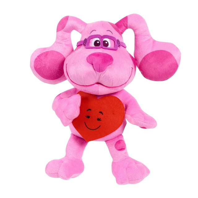 Blue’s Clues & You! Valentines Magenta, 12-inch Large Plush,  Kids Toys for Ages 3 Up, Gifts and Presents