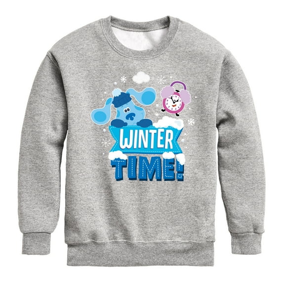 Blue's Clues & You! - Winter Time - Toddler And Youth Crewneck Fleece Sweatshirt