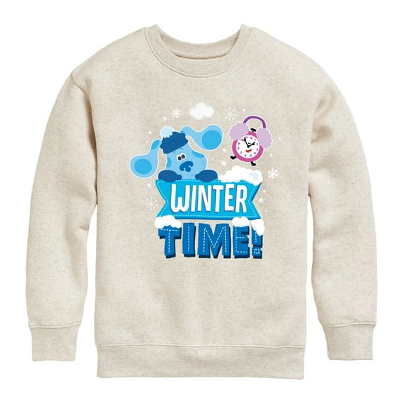 Blue's Clues & You! - Winter Time - Toddler And Youth Crewneck Fleece Sweatshirt