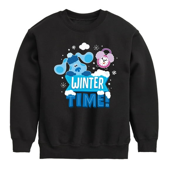 Blue's Clues & You! - Winter Time - Toddler And Youth Crewneck Fleece Sweatshirt
