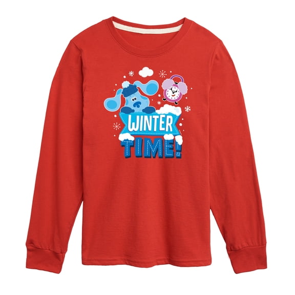 Blue's Clues & You! - Winter Time - Toddler And Youth Long Sleeve Graphic T-Shirt
