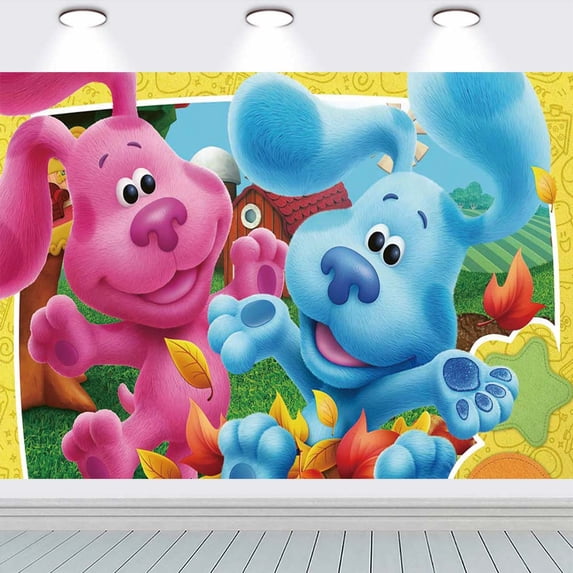 Blue's Clues school Backdrop Background Banner Taspestry Wall Decor Birthday Party Supplies Poster Fans
