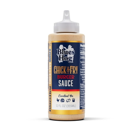 Blues Hog Chick & Fry Burger Liquid Sauce, 12 oz, All-Natural, Gluten-Free