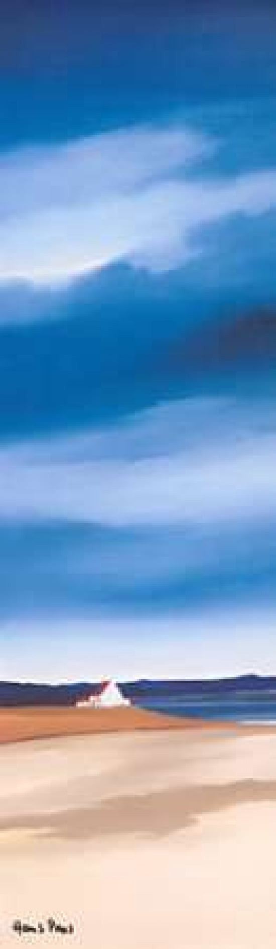 Blue sky II Canvas Art - Hans Paus (12 x 36)