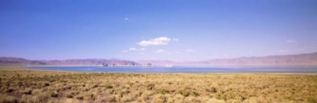 Blue sky over a lake Pyramid Lake Nevada USA Canvas Art - Panoramic Images (18 x 6)
