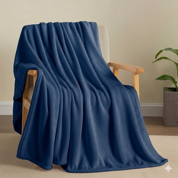 Throw Blanket for Couch, Ultra Soft Twin Throws for Travel Camping Sofa Bed, Lightweight Cozy Bed Blanket for All Seasons, Decor & Giftable Blanket for Women Men,50x60in, Blue