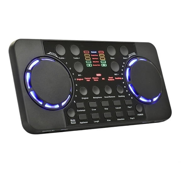 Blue tooth Mini *dio Mixer Sound Card Portable Board DJ 16 Digital Effects Noise Reduction Console USB Record For Singing ,Easy to Operate