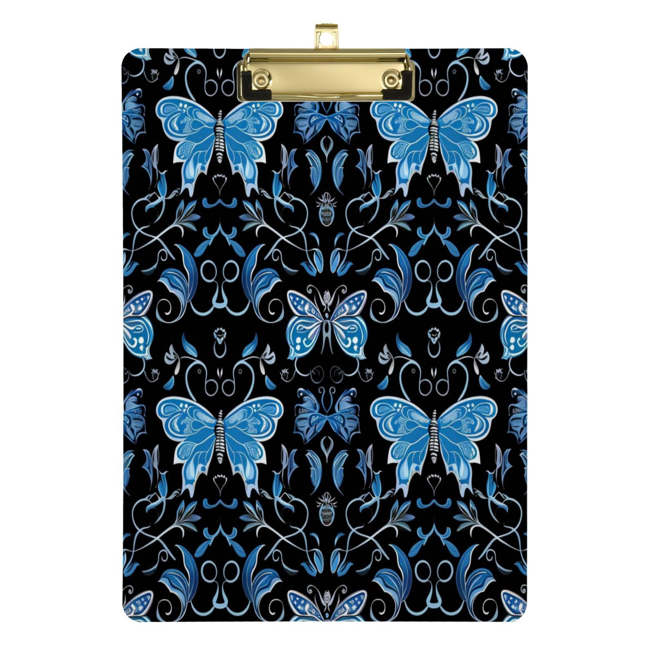 Blue with Butterfly Acrylic Clipboards A4 Standard Letter Size