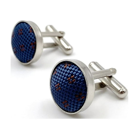 Blue with Dots Business for Suit Jacket Matching Cufflinks
