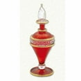thumbnail image 1 of Blue with Gold Rings Egyptian Blown Glass Perfume Bottle Made in Egypt New, 1 of 3