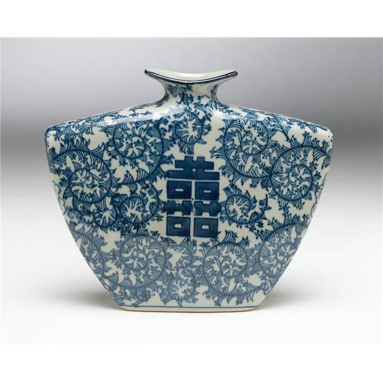 Blue and White Porcelain Double Happiness Vase