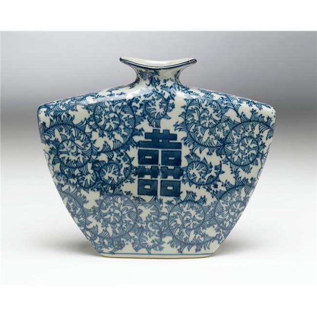Blue and White Porcelain Double Happiness Vase