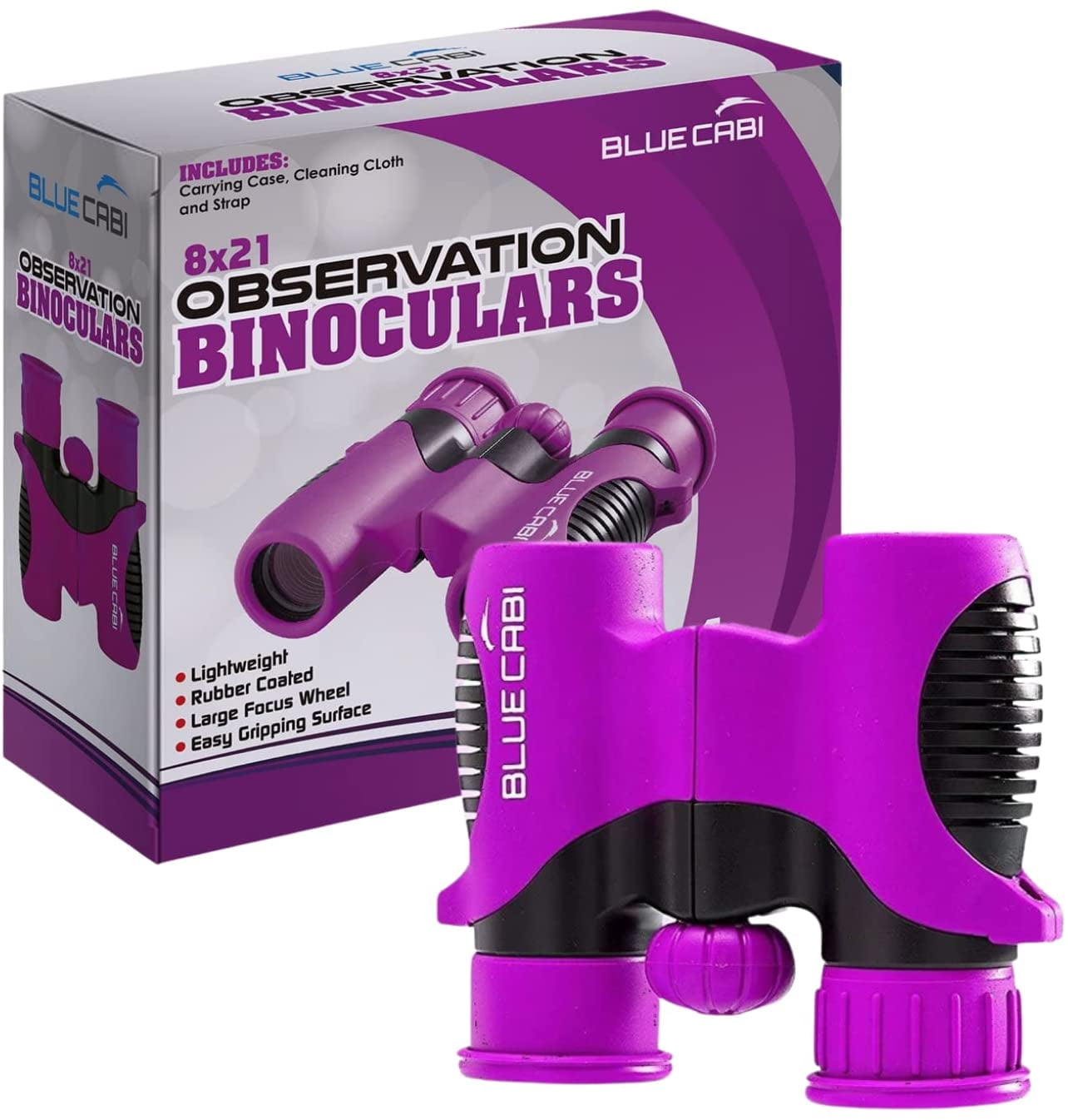 BlueCabi 8x21 Kids Binoculars Set - Purple