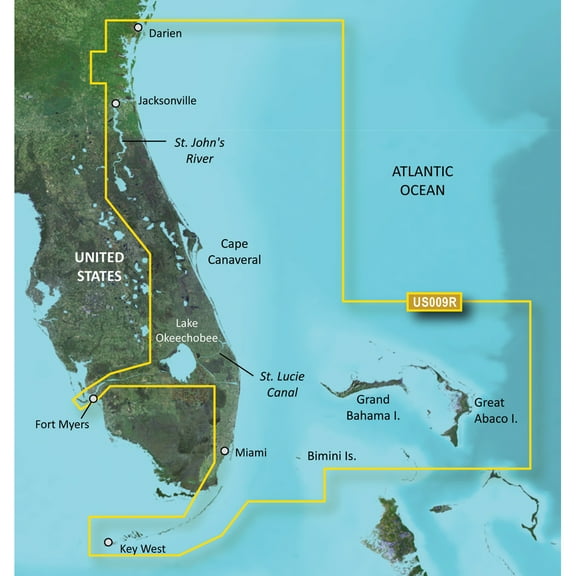 BlueChart g2 Vision Jacksonville to Key West Digital Map