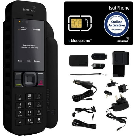 BlueCosmo Inmarsat IsatPhone 2 Satellite Phone Kit - 1: SIM Card Included (No Airtime)