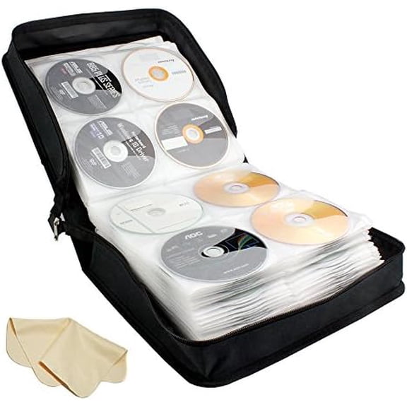BlueCubi 288 Capacity Portable CD DVD Wallet Binder Book Sleeves Disc Storage Bag Carrying Case$$Furniture
