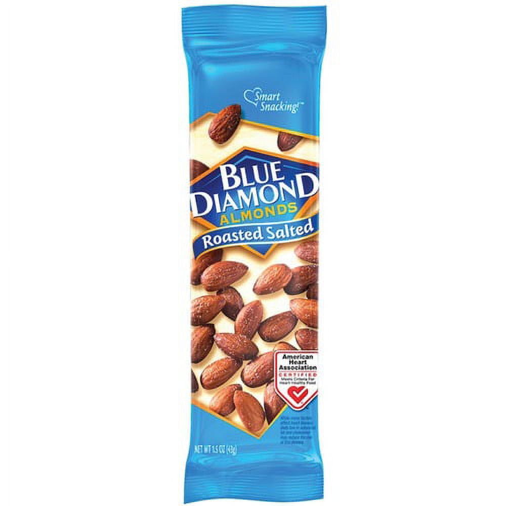 BlueDiamond Roasted Salted Almonds - Roasted & Salted - 1.50 oz - 12 / Box | Bundle of 10 Boxes