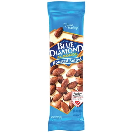 BlueDiamond Roasted Salted Almonds - Roasted & Salted - 1.50 oz - 12 / Box | Bundle of 2 Boxes