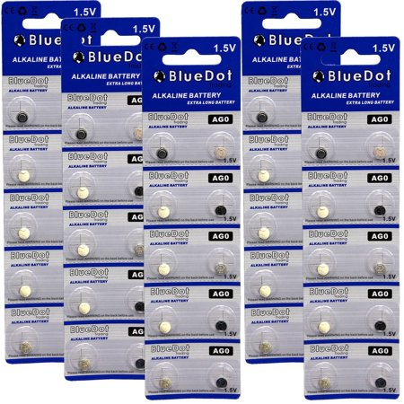 BlueDot Trading AG0 1.5V Button Cell Battery, 50 Count, 50 Pack