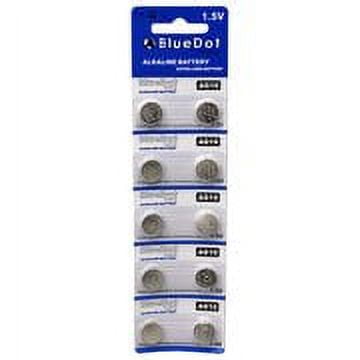 BlueDot Trading AG10 (also known as LR54 and LR1131) Alkaline Button Cell Batteries - 10 Pack
