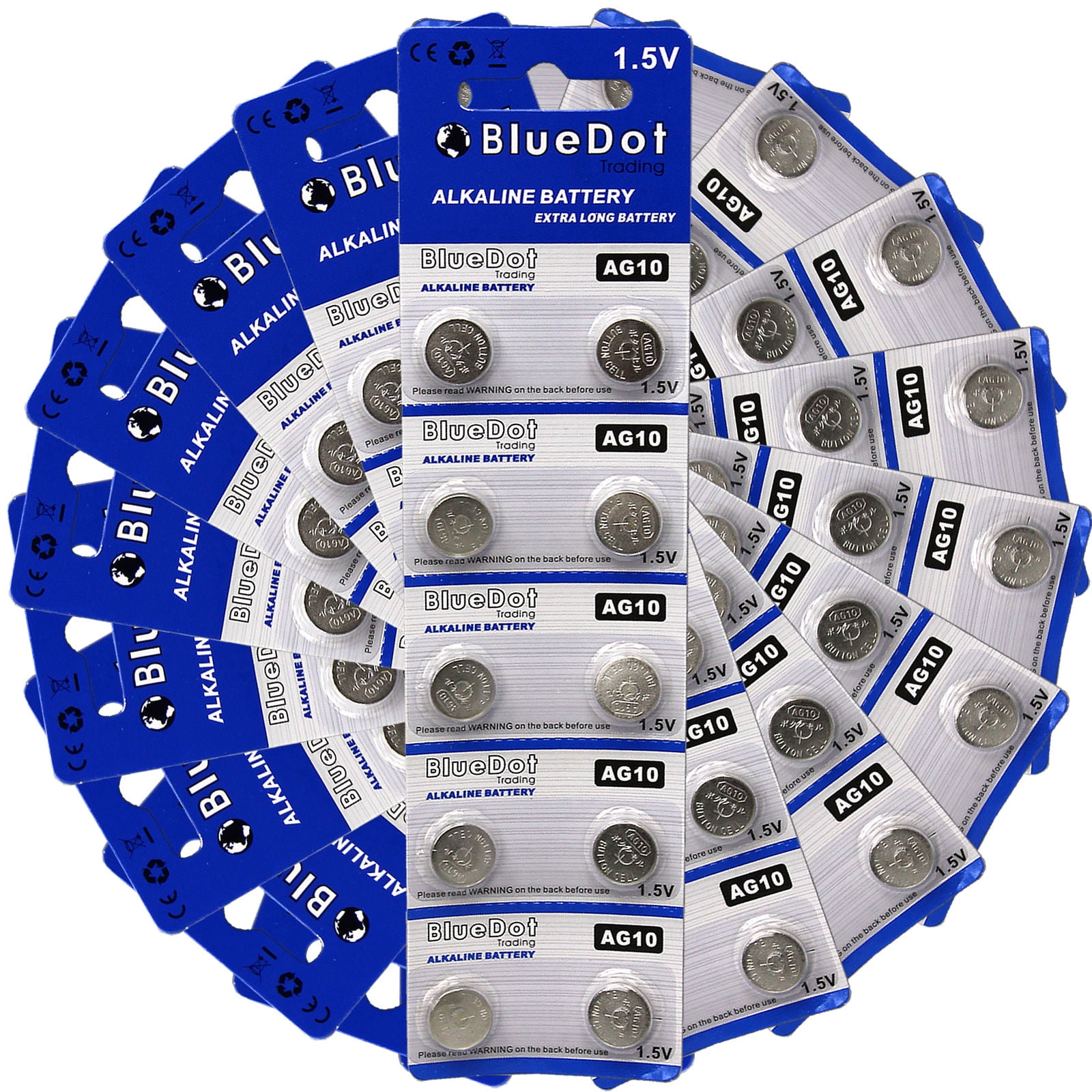 BlueDot Trading AG10 (also known as LR54 and LR1131) Alkaline Button ...